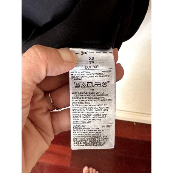 Gap Maternity Nursing Dress – XS Ponte Knit Side Zip – Black Stretch Work/Casual - Picture 7 of 9